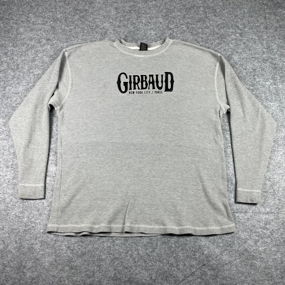 Marithe Francois Girbaud Thermal Shirt Mens XXL Gray Waffle Knit Long Sleeve NYC - Picture 1 of 10